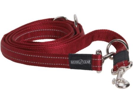 Kruuse Buster 7-Way Reflective Dog Lead - Red - Medium Online Sale