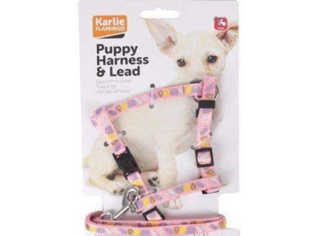 Karlie Flamingo Dog Harness + Leash Cute Pink 25-35cm, 10mm For Sale