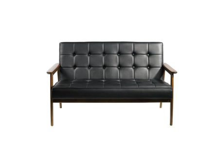 Mod Made Tufted Leatherette Loveseat Discount