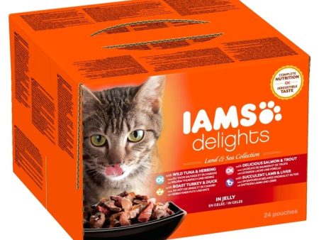 Iams Cat Delights Adult Land & Sea Multipack in Jelly 24x85gr Online Sale