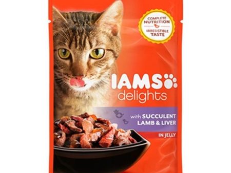 Iams Cat Delights Adult Succulent Lamb & Liver in Jelly 85gr For Cheap