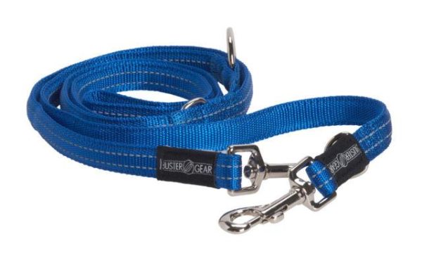 Kruuse Buster 7-Way Reflective Dog Lead - Blue - Medium Cheap