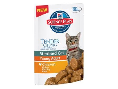 Hill s Feline Young Adult Sterilised Cat Chicken -Pouch 12x85g For Cheap