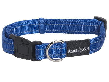 Kruuse Buster Adjustable Reflective Collar, Large, Blue Online Sale