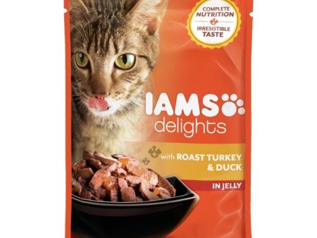 Iams Cat Delights Adult Roast Turkey & Duck in Jelly 85gr Online