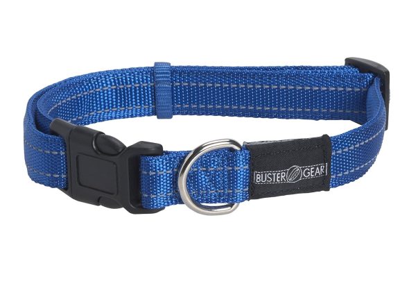 Kruuse Buster Adjustable Reflective Collar, Medium, Blue Online Hot Sale