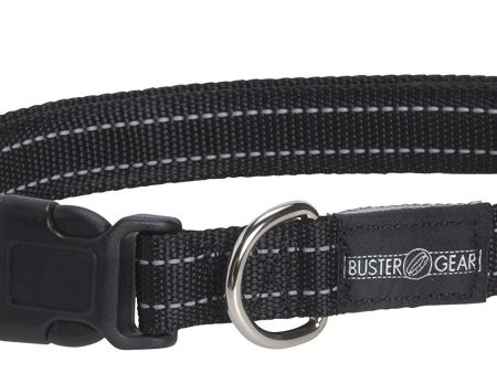 Kruuse Buster Adjustable Reflective Collar, Medium, Black Fashion