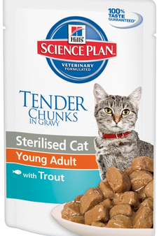 Hill s Feline Young Adult Sterilised Cat Fish - Pouch 12x85g Online Sale