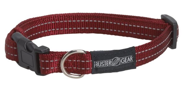 Kruuse Buster Adjustable Reflective Collar, Medium, Red Sale