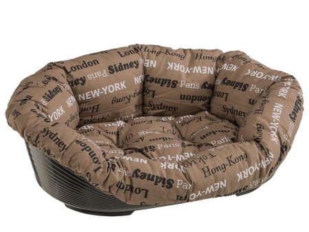 Ferplast Sofa 10 Dog,Cat Plastic Bed Sofa With Cushion - Brown Fashion